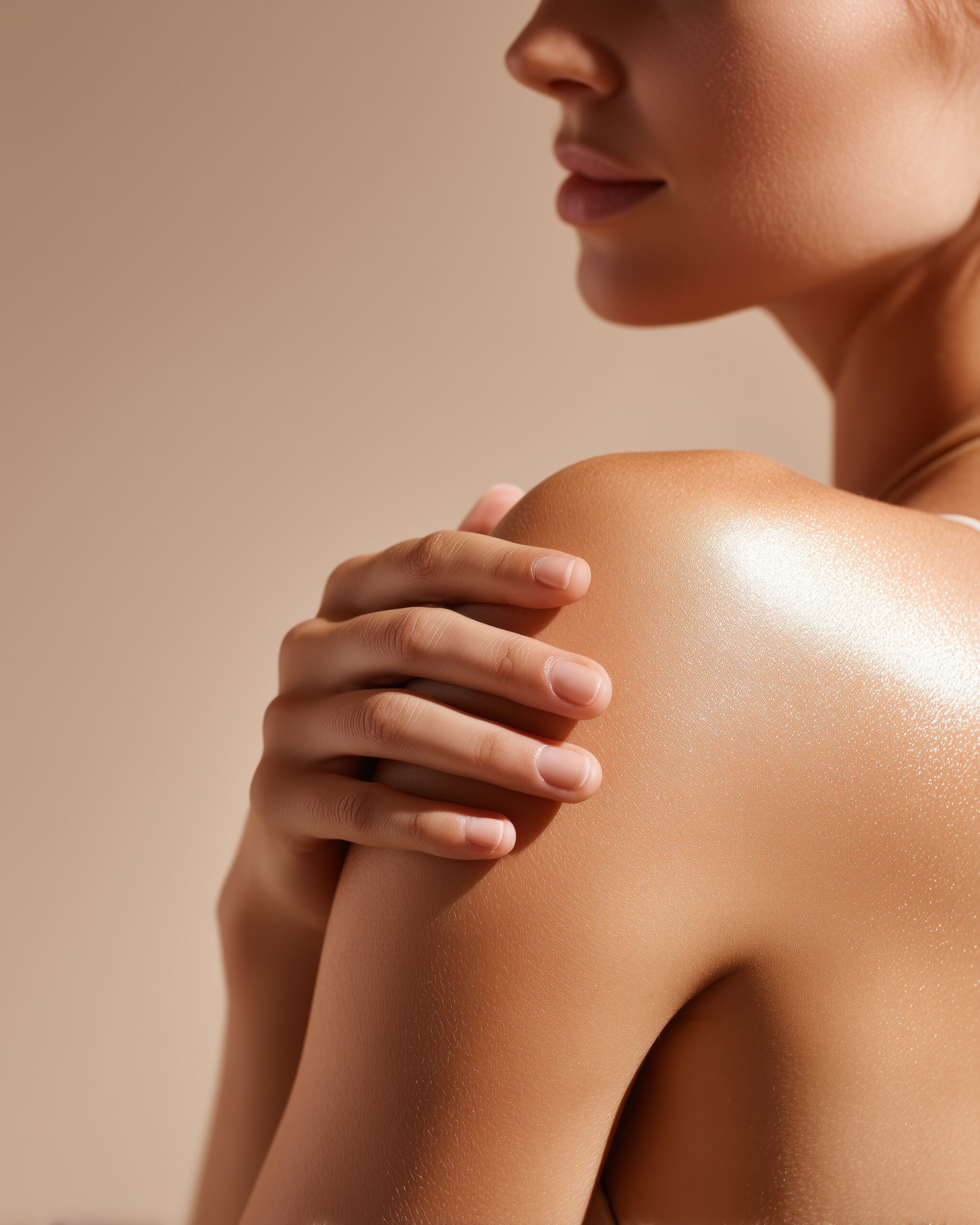 Beautiful Young Woman with Clean Fresh Skin. Facial treatment. Cosmetology, beauty, and spa. A nice and attractive girl with a pleasant smile.